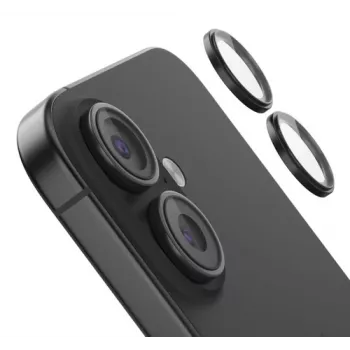 Proteção de lente de câmara em vidro temperado Belkin OVA181HQBK para iPhone 16 / 16 Plus, pack de 2