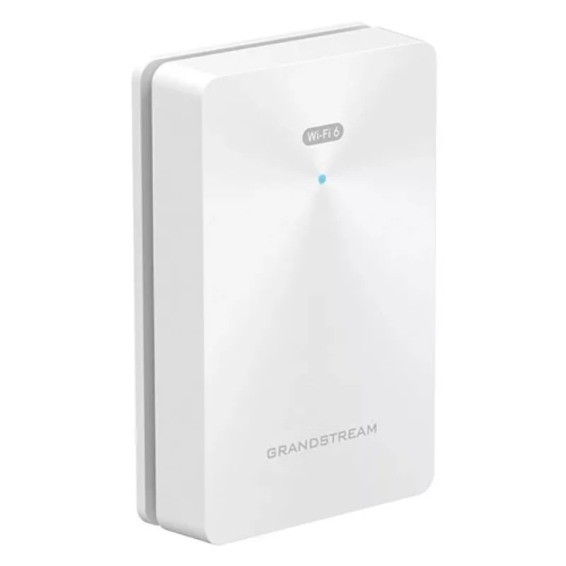 Grandstream GWN7661E ponto de acesso Wi-Fi 6 de parede embutido, AX3000, banda dupla 2,4/5 GHz, 3 Gbps, MU-MIMO, PoE/PoE+, portas Gigabit, 256 clientes