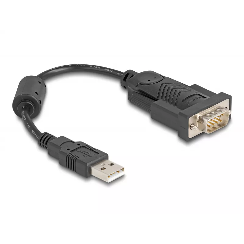 Cabo série DeLOCK 61549 preto 0,25 m USB Type-A RS-232
