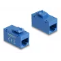 Delock 90642 módulo Keystone RJ45 fêmea para RJ45 fêmea, Cat.6A UTP, azul