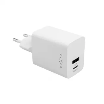Carregador de viagem FIXED Fixed Mini USB-C/USB 45W — carregador compacto de porta dupla com USB-C e USB-A