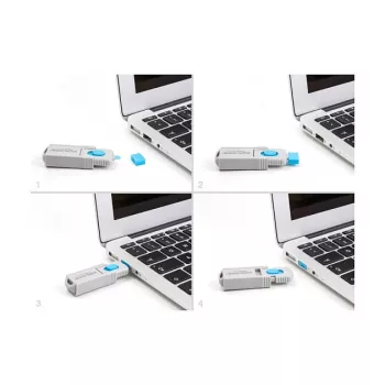 Bloqueador de porta USB Type-A DeLOCK 20947 10 portas azul