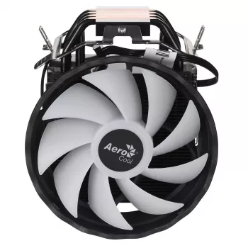 Arrefecedor de CPU AEROCOOL PGS Rave 4 FRGB ventoinha de 120 mm, 4 heatpipes, ARGB, 120 × 25 mm, 1800 rpm, 12 V, 0,5 A