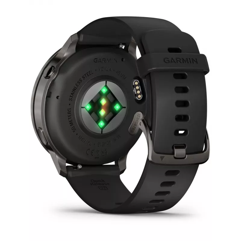 Garmin Venu 4 smartwatch, 45 mm, AMOLED de 1,4 polegadas, GPS, preto
