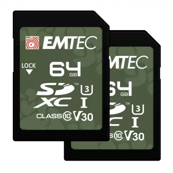 Cartão de memória Emtec 64GB UHS-I U3 V30 Outdoor ECMSD64GXCU3ORP