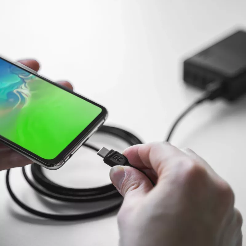 Cabo USB Green Cell KABGC19 USB 2.0 2 m USB A USB C preto