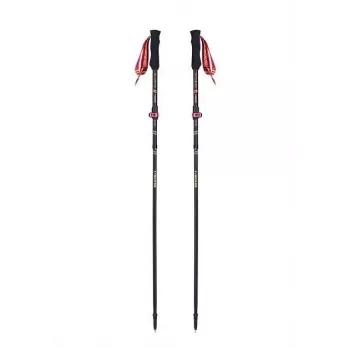 Bastões de trekking Viking Kettera Pro Lady — bastões de trekking para mulher, ajustáveis, par, preto/fúcsia
