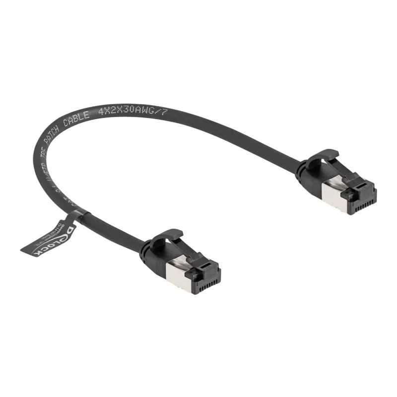 Cabo de rede DeLOCK cabo RJ45 macho para macho Cat.8.1 0,25 m preto