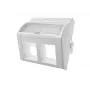 Adaptador 45x45 2xRJ45 convexo angular Alantec OS022 — adaptador angular RJ45 de 2 portas
