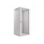 Armário de instalação de parede Lanberg 19'' 27U 600x600 mm cinzento (porta de vidro)