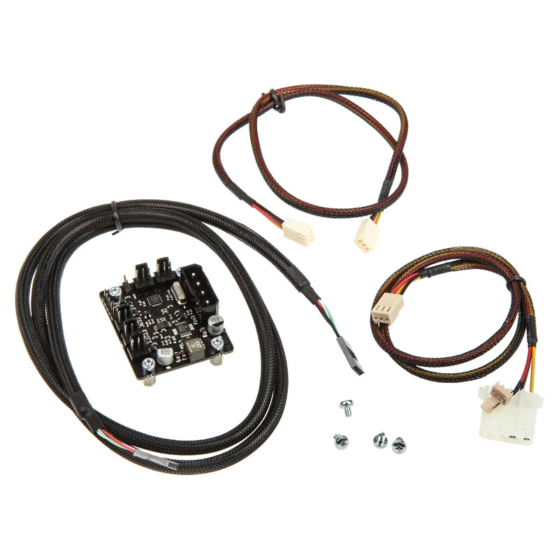 Controlador de ventoinhas Aqua-Computer 53166 — acessório preto para sistemas de refrigeração de computador