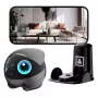 EnaBot Ebo Air 2 Plus robô de vigilância doméstico móvel com câmara de IA, cinzento