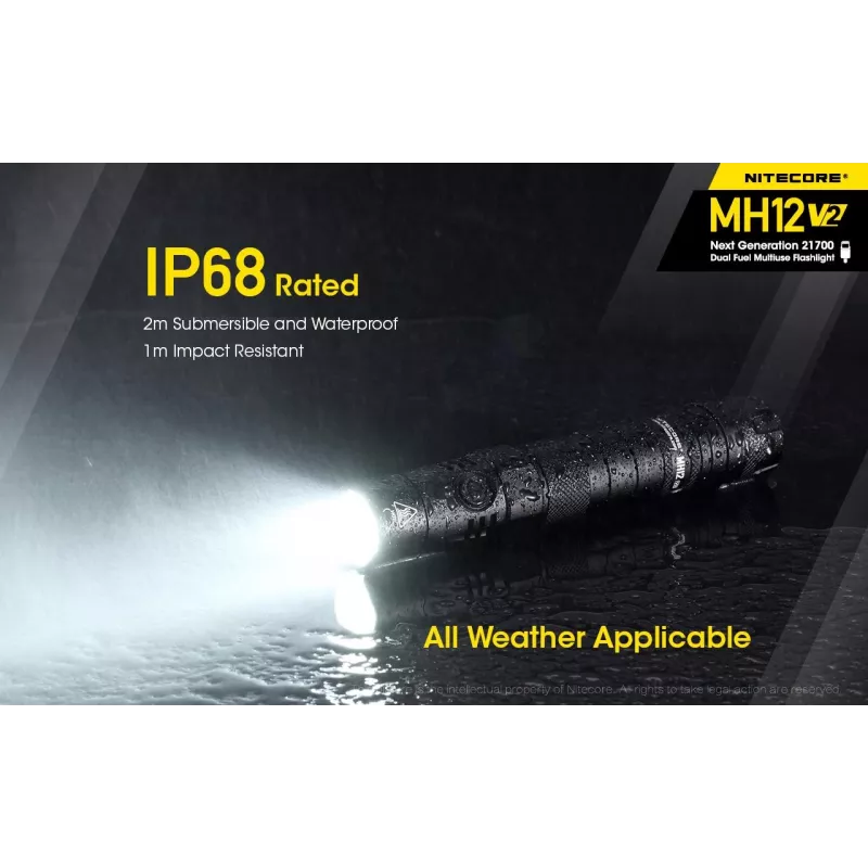 Lanterna de mão Nitecore MH12 V2 preta