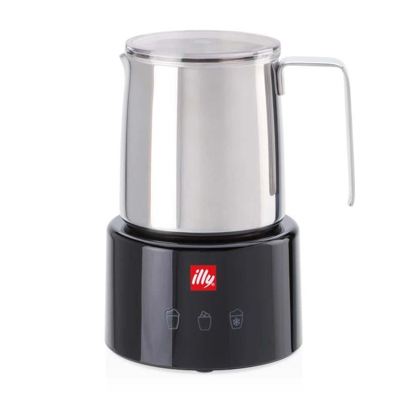 Espumador/aquecedor de leite Illy 23760 preto aço inoxidável 250 ml