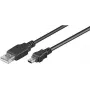 Cabo USB 2.0 Hi-Speed Goobay 1 m, preto, 1 m - ficha USB 2.0 (tipo A) > ficha USB 2.0 Mini (tipo B, 5 pinos) (45740)