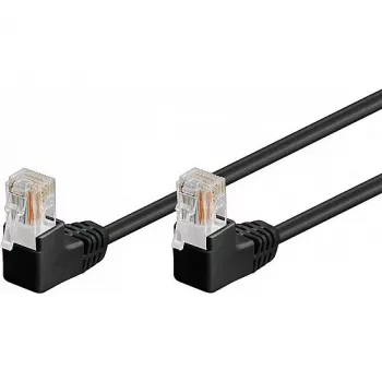 Cabo de patch Wentronic 96090, ficha RJ-45/ficha, Cat5e, U/UTP, preto (96090)