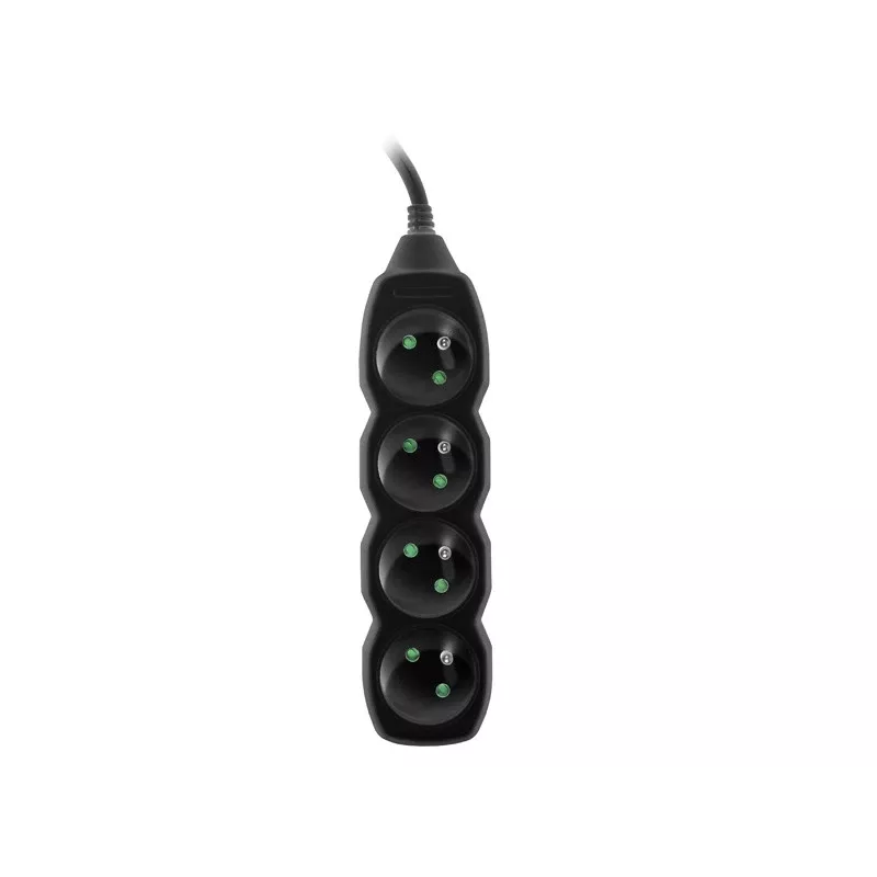 Tracer PowerCord cabo de extensão, 4 tomadas, 3 m, preto