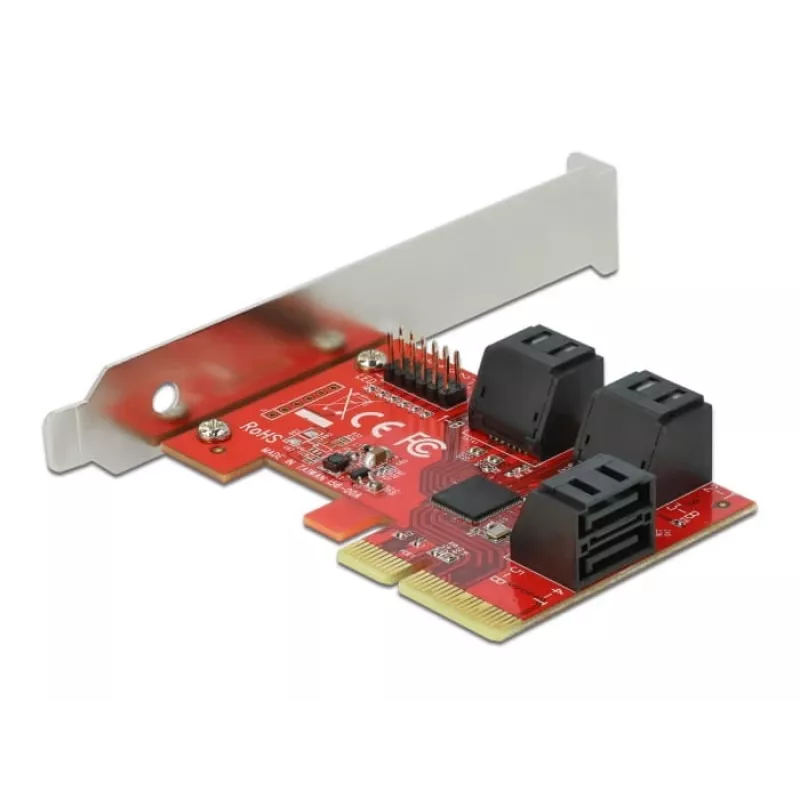 Placa SATA PCI Express x4 DeLOCK 6 portas fator de forma Low Profile