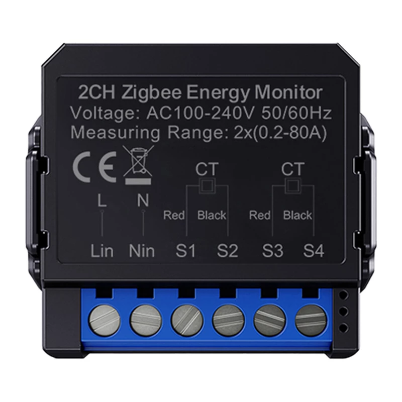 Contador de energia bidirecional inteligente Avatto ZWPM16-2 ZigBee — monitorização de energia para consumo e produção