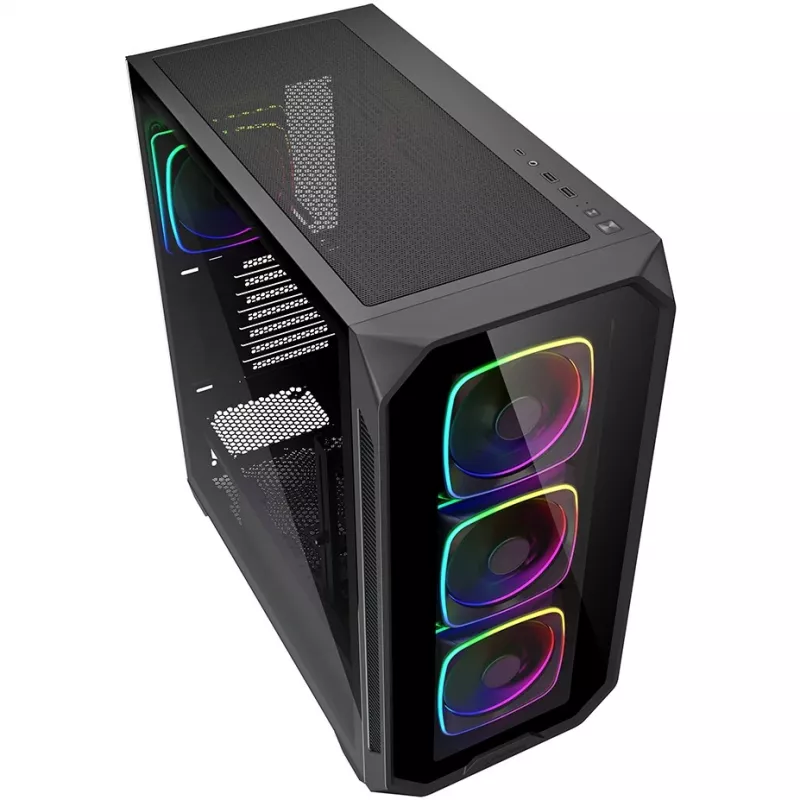 Caixa para PC Sharkoon AK5G RGB Midi Tower preto