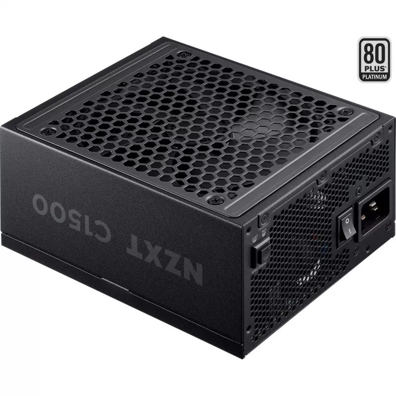 C1500 Platinum, fonte de alimentação para PC preta, 1x conector de 16 pinos para placa gráfica, 6x PCIe, gestão de cabos, 1500 Watt