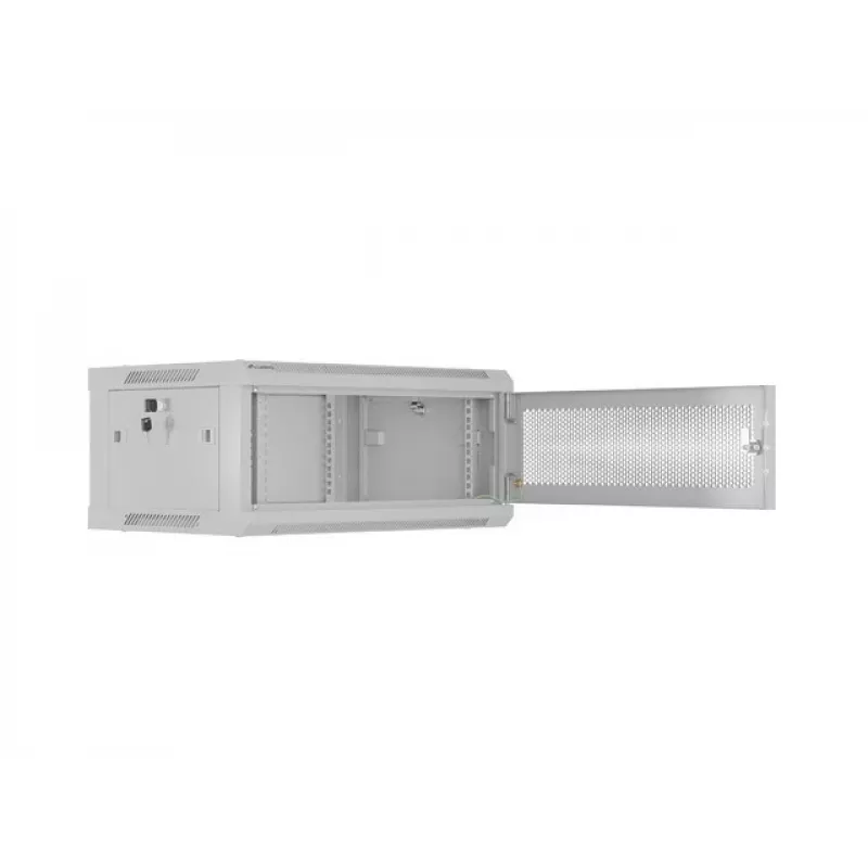 Armário rack LANBERG WF01-6404-23S 19 polegadas 4U cinzento com portas perfuradas