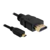 DeLOCK - Cabo de vídeo / áudio - HDMI - 32 AWG - HDMI, 19 pinos (M) - 19 pinos Micro-HDMI (M) - 3 m (82663)