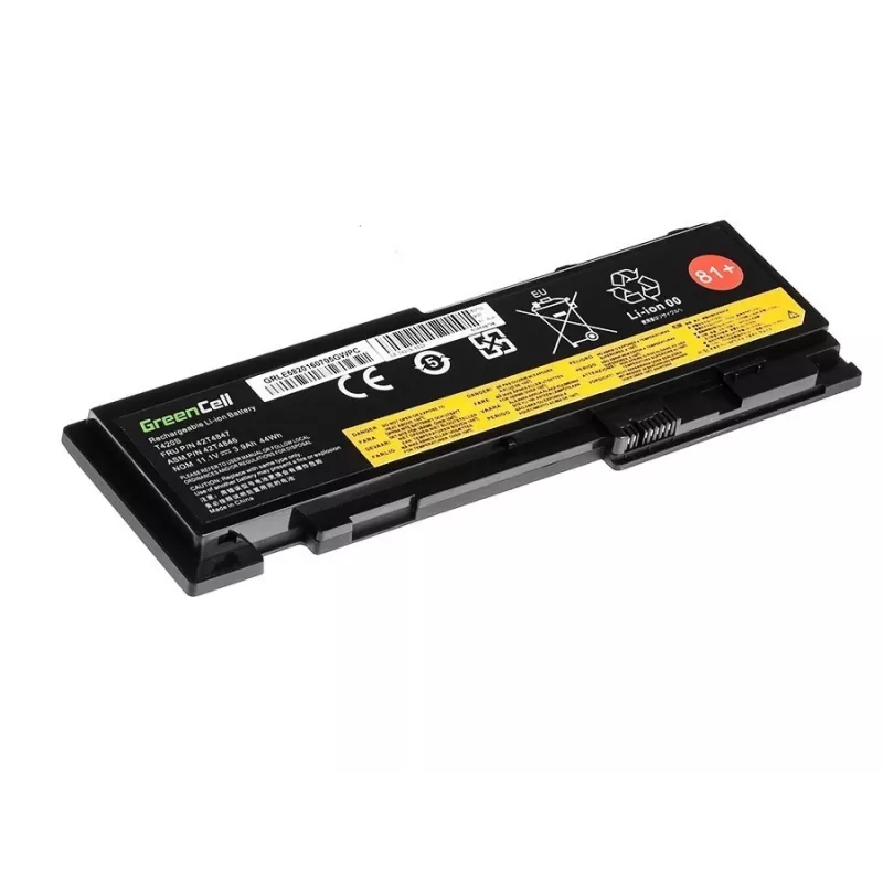 Bateria Green Cell LE78 para Lenovo ThinkPad T420s T420si T430s, LiPo 3600 mAh, preto