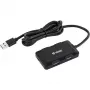 Yenkee YHB 4341BK hub USB 3.0 de 4 portas com entrada de alimentação Micro USB