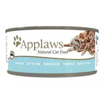 Comida húmida para gatos Applaws Filete de Atum 156 g lata — adulto, 16% proteína, 80% humidade, sabor peixe