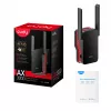 Amplificador de sinal Wi‑Fi Cudy RE3000 2400–5000 MHz, 802.11ax/ac/n/g/b/a, Ethernet 100 Mbps, antena externa, preto/vermelho