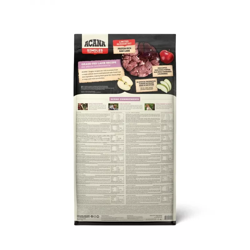ACANA Singles Borrego alimentado a pasto - Alimento seco para cães - 17 kg