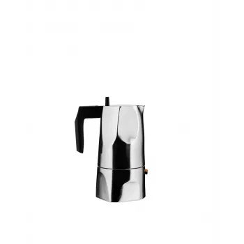 Máquina de café expresso Alessi MT18/3 Ossidiana, aço inoxidável, alumínio, 3,5 x 18,5 x 40,5 cm