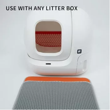 Tapete para areia de gato PETKIT Pura X / Pura Max, 55 x 55 x 13 cm, tapete protetor de chão para a área da caixa de areia