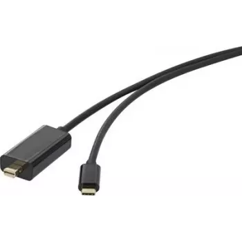 Cabo de ligação USB / Mini-DisplayPort Renkforce [1x ficha USB-C™ - 1x ficha Mini-DisplayPort] 5 m preto (RF-3421684)
