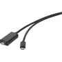 Cabo de ligação USB / Mini-DisplayPort Renkforce [1x ficha USB-C™ - 1x ficha Mini-DisplayPort] 5 m preto (RF-3421684)
