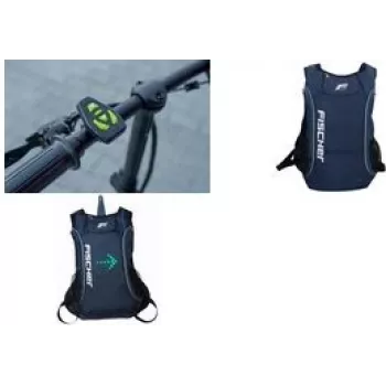 Mochila FISCHER 50397 azul-escuro com função de pisca esquerdo e direito