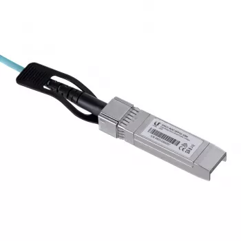 Cabo de fibra ótica/AOC UBIQUITI UACC-AOC-SFP10-5M SFP+ para SFP+, 10 Gbit/s, 5 m, 850 nm, revestimento PVC, azul-turquesa