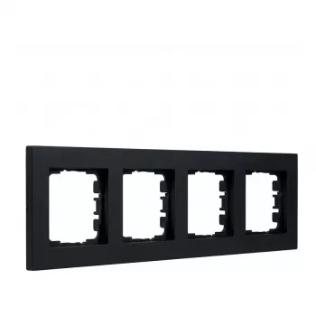 Moldura de cobertura 4 módulos Gira 021409 para sistemas de interruptores modulares, montagem de 4 módulos