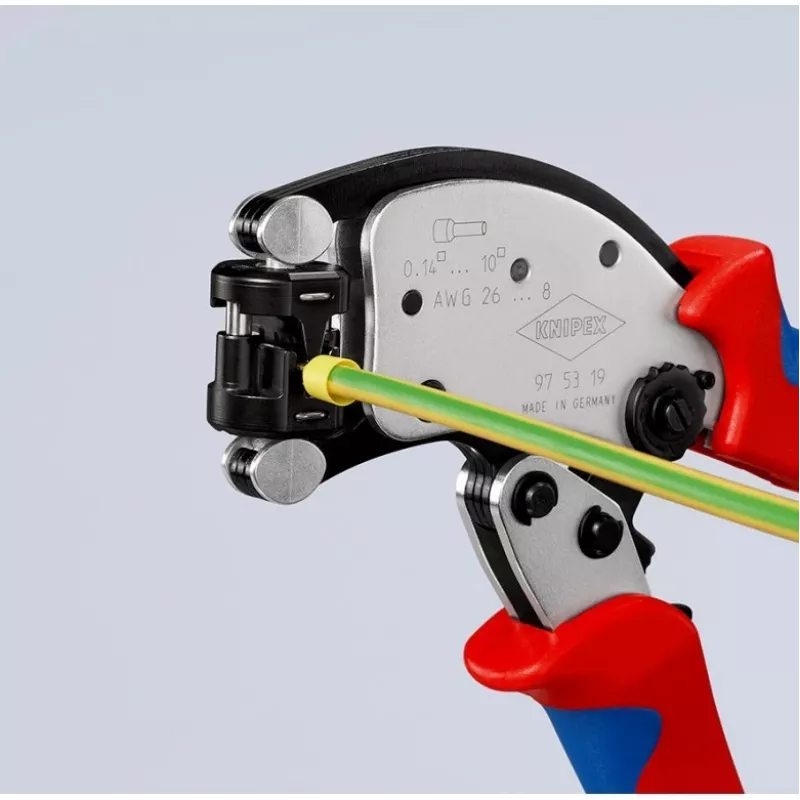 KNIPEX Twistor T alicate de cravar autoajustável, alicate de cravar terminais