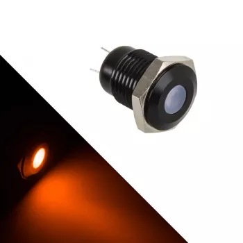 Lamptron LED à prova de vandalismo, laranja, casquilho preto