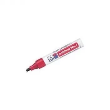 EDDING No.1 - vermelho - ponta biselada - alumínio - multi - 1 mm - 5 mm