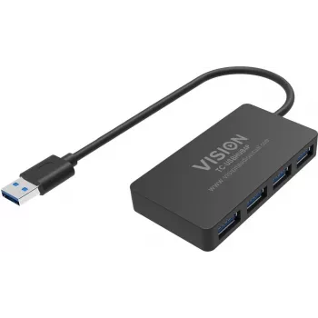 Hub USB 3.0 VISION TC-USBHUB4P — 4 portas SuperSpeed USB 3.0