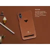 Capa traseira com compartimento para cartões VixFox para Samsung S9 — castanho caramelo, cobertura traseira com compartimento para cartões