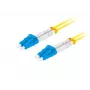 LANBERG FO-LULU-SD11-0010-YE cabo patch de fibra óptica, SM LC/UPC para LC/UPC duplex, G.657.A1, 1 m, amarelo