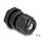 DeLOCK bucim EX M12 preto 2 unid. poliamida
