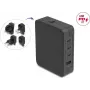 Adaptador de fonte de alimentação DELOCK 145W com 3×USB-C e 1×USB-A