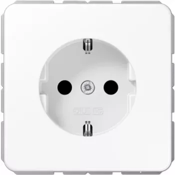 JUNG CD 1520 BFKI WW tomada Schuko, tipo F, resistente a quebras, branco alpino