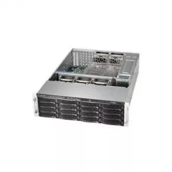 Super Micro Supermicro SC836 BE16-R920B - Rack - montagem em rack - 3U - ATX estendido - SAS - Hot-Swap 920 Watt - Preto - USB/Serial (CSE-836BA-R920B)