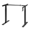 Secretária Maclean, ajuste de altura manual, sem tampo, para trabalho sentado e de pé, máx. 60 kg, altura máx. 120 cm, MC-790NB